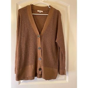 Madewell Lovell Brown Button Up Cardigan Sweater, XS